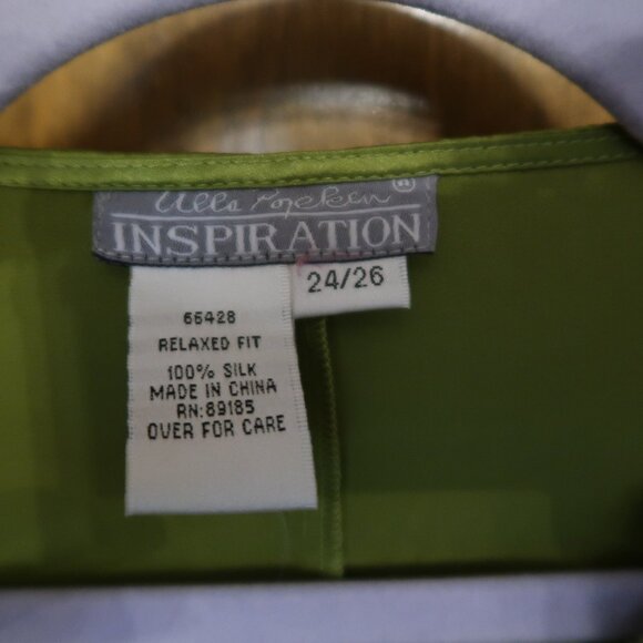 Ulla Popken Inspiration Relaxed Fit Silk Blouse Size 24/26 - Picture 3 of 7